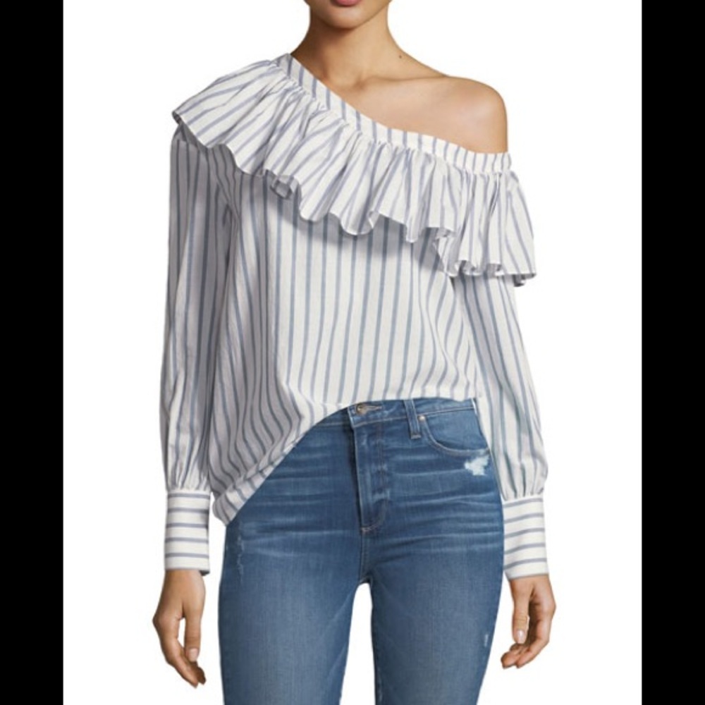 Paige Halsey One-Shoulder Blouse